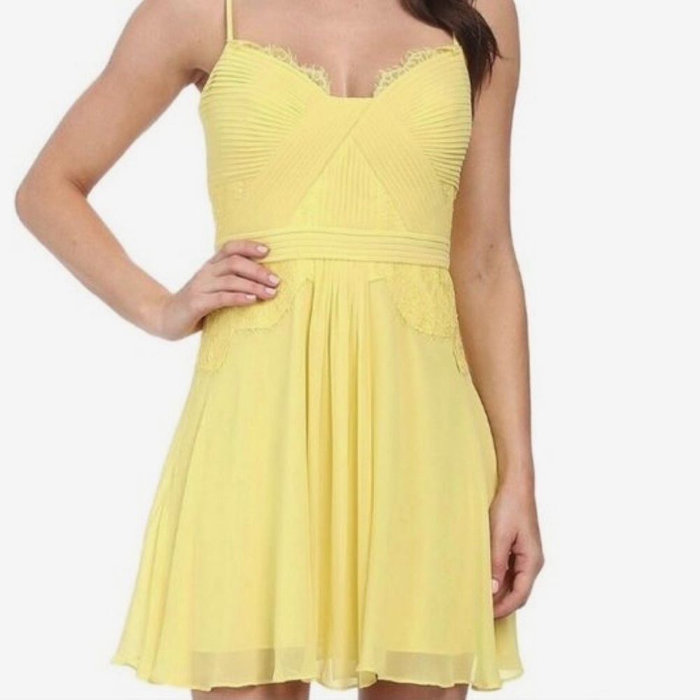 BCBGMaxAzria Katalina Yellow Mini Dress